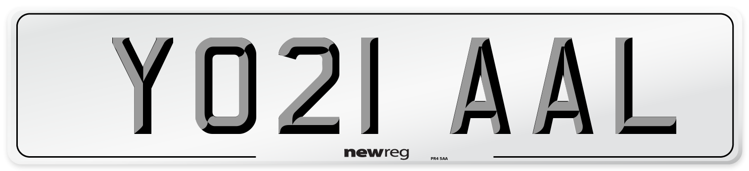 YO21 AAL Number Plate from New Reg